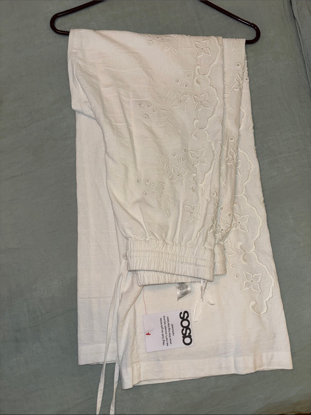 ASOS Embroidered Linen Pants
